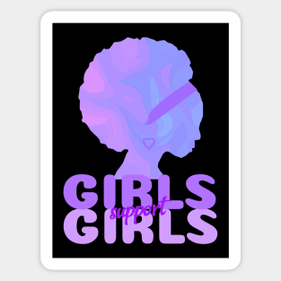 GIRLS Support Girl Power Quotes Sticker